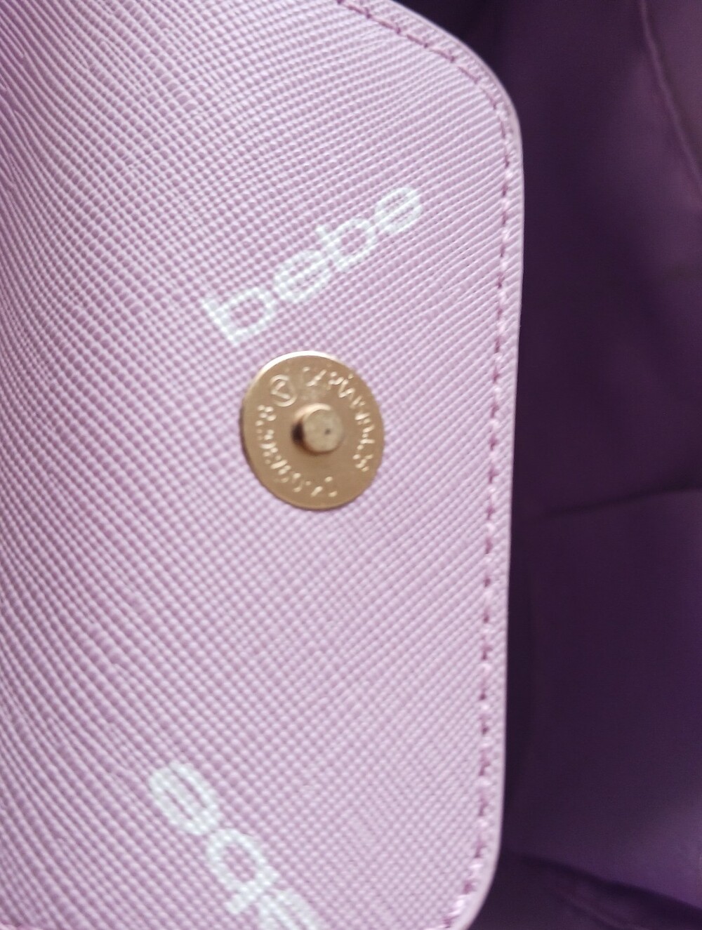 NWT bebe Jasmine Triple Entry Lilac Women's Large Satchel - Picture 6 of 11